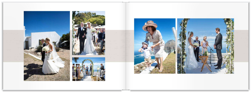 Wedding Album Layout - Bride Walking The Aisle